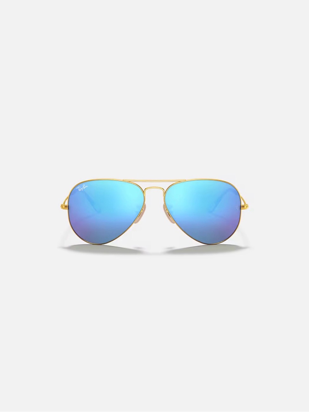 Ray-Ban Aviator Flash Gold Frame Sunglasses with Blue Mirrored Lenses